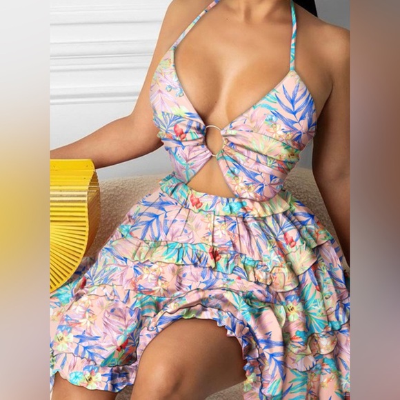 Full Size Cutout Halter Neck Cami Dress Plus Size - Picture 6 of 14